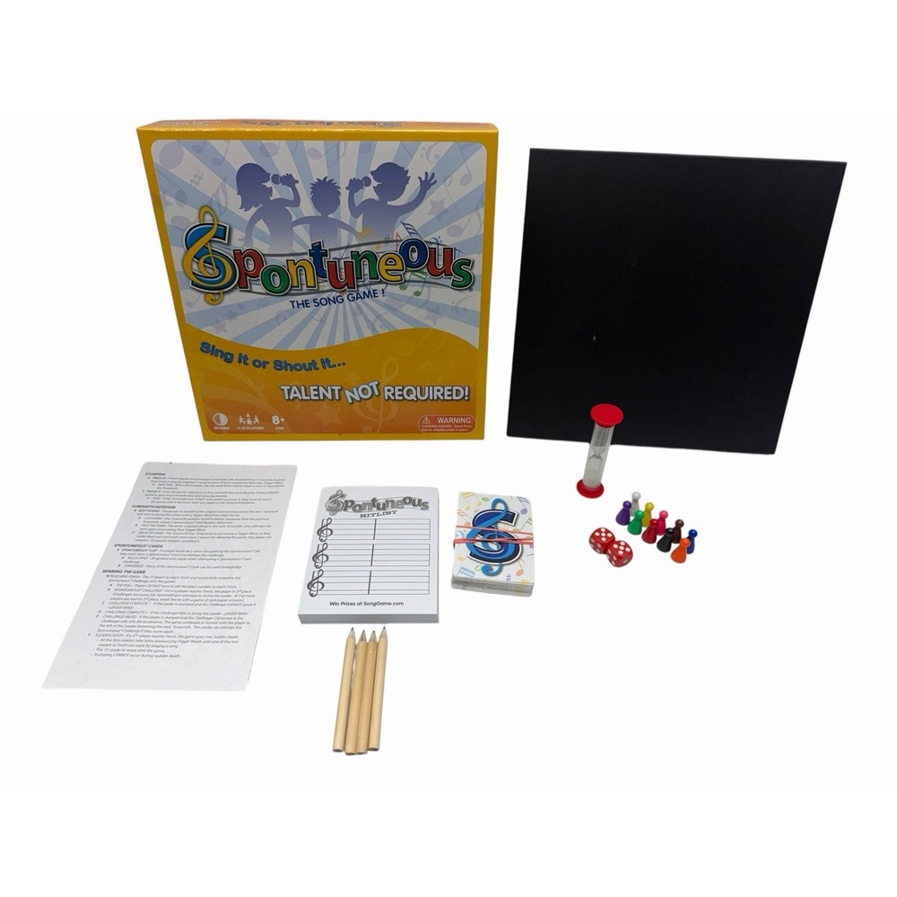 Spontuneous The Song Game Complete Family Party Board Game 2018 Music Fun